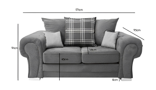 Verona Grey Fabric Sofa Set | Premium Luxury | Cosy Club Sofas