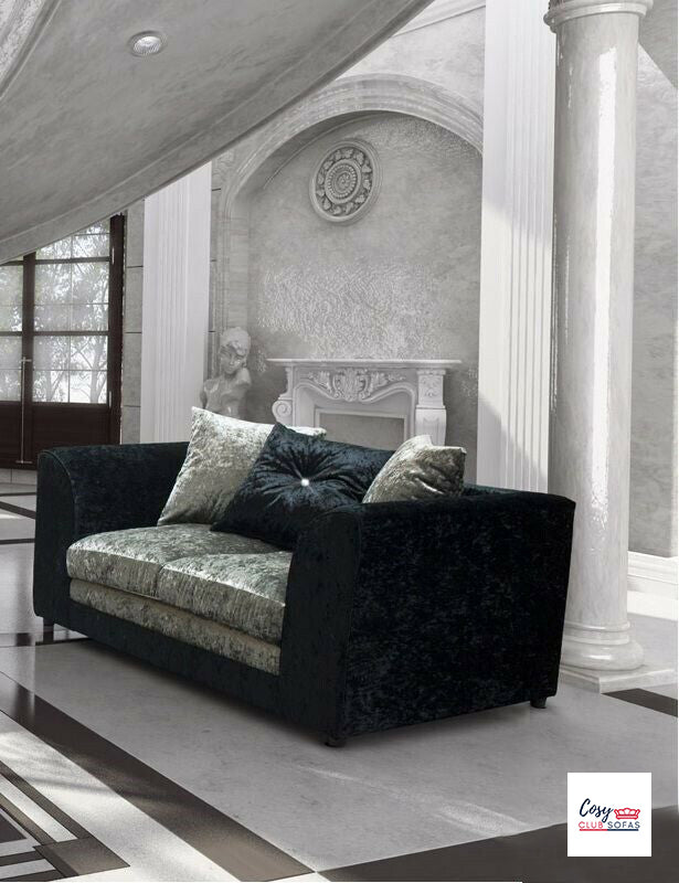 Argent Crushed Velvet Suite | Stylish Comfort | Cosy Club Sofas