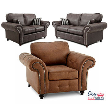 Oakland Faux Leather Sofa | Elegant & Luxurious | Cosy Club Sofas